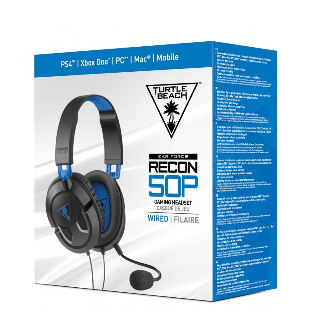 TECNO SHOP Cuffie a padiglone gaming Recon Force 50 P per Sony PS4